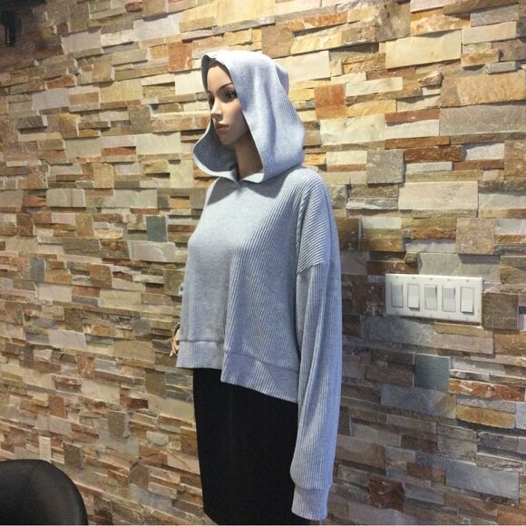 Women's Gray Hooded Top - Picture 2 of 8